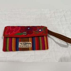 NWOT Handmade Colorful Striped Women's Wristlet